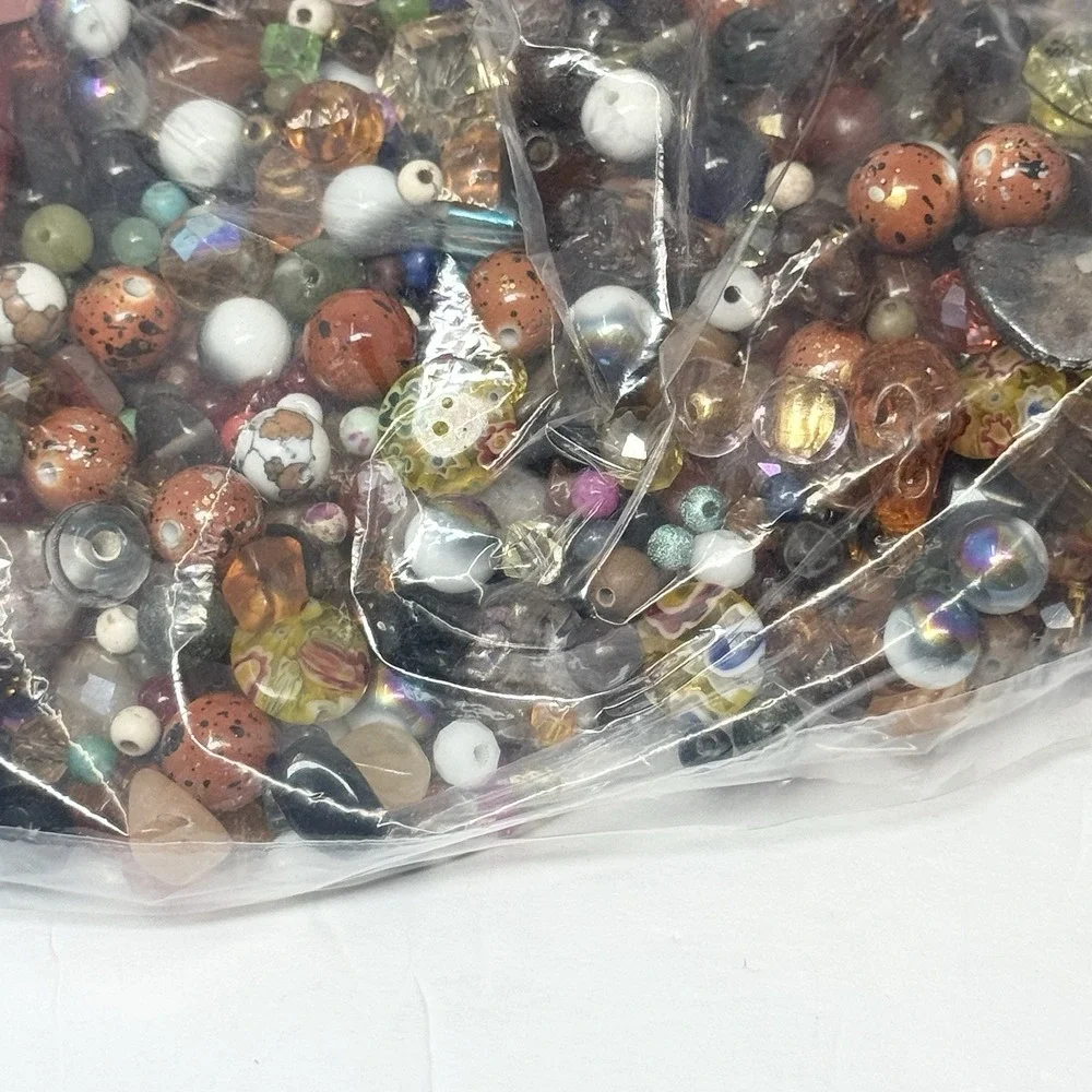 Mixed Bead Soup Glass Shell Stone Jewelry Making Craft Beads Bulk Loose Assorted
